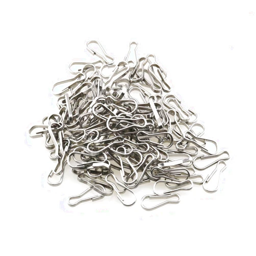 TAODAN 100PCS Stainless Steel Metal Spring Hooks 304 Vermilion Buckle 16mm Jewelry Backpack Buckle Anti Rust Lanyard Snap Button Suitable for Key Chain ID Card Shower Curtain Zipper Flag Pole
