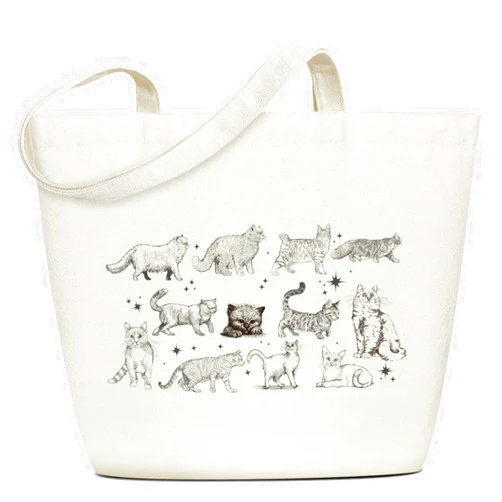 RLCNOT Canvas Tote Bag Handbag For Women - Cat Lover Gifts Cute Tote Bag Funny Shoulder Bag Reusable Shopping Beach Tote Bags, Grocery Travel Bag Birthday Gifts for Mom Wife Sister Teacher Friends -04