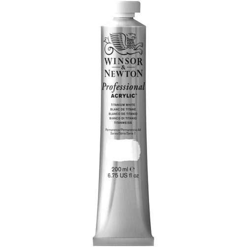 Winsor & Newton Professional Acrylic Paint, 200ml (6.75-oz) Tube, Titanium White