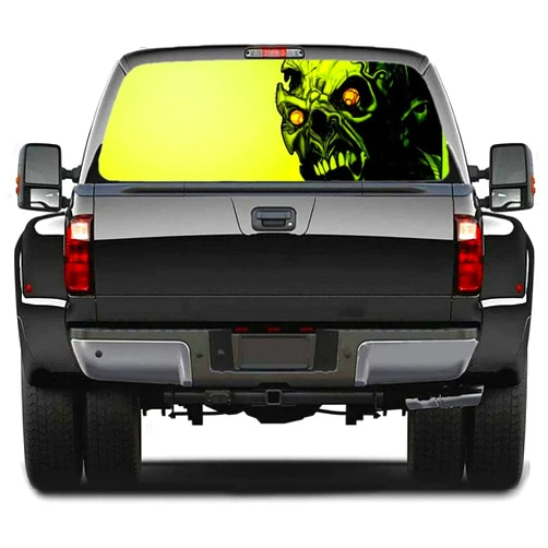 AYJIB Custom Rear Window Decals for Trucks, Waterproof Truck 3D Demon Window Decals, Graphic Perforated SUV Back Window Decals for Trucks and Cars, Truck Decal Stickers-66x29 inch