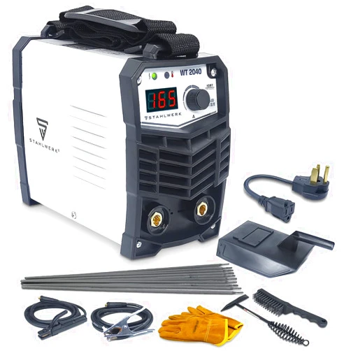 S STAHLWERK Welder ARC 165A Inverter MMA Welding Machine Kit 110/220V IGBT Digital Display Hot Start Portable with Welding Gloves, fits 2.5mm Welding Rods