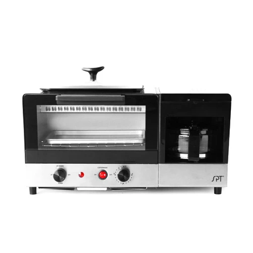 SPT BM-1120B: 3-in-1 Breakfast Maker, Stainless Steel & Black