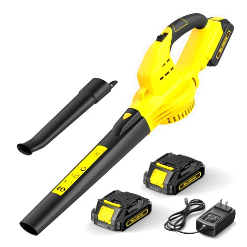 StarVal Cordless Leaf Blower, Lightweight Electric Leaf Blower with 2 x 2.0Ah Battery and Charger, Battery Operated Leaf Blower for Sidewalk, Patio, Deck