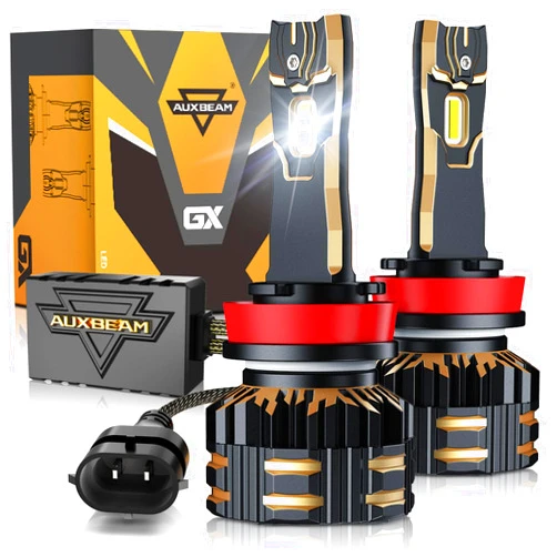 Auxbeam H11 H8 H9 Fog Light Bulbs, 25000LM 800% Brighter Light Bulbs, 6500K H11 Powersports Bulbs For UTV ATV Offroad Vehicles