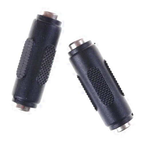 Generic DC 5.5mm x 2.1mm Female to Female Power Jack Connector DC Barrel Charge 2.1mm X 5.5mm Adapter Female Coupler for Led Strip Light Security Camera 2pcs, Black