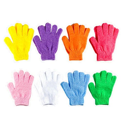SWSTINLING 8 Pairs Exfoliating Bath Gloves Double Sided Exfoliating Gloves Exfoliating Bath Gloves