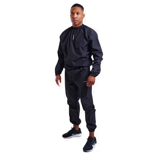 BOXRAW Lineal Professional Sauna Suit for Men Top & Bottoms Non Rip Weight Loss Sweat Suit Boxing MMA Training Gym