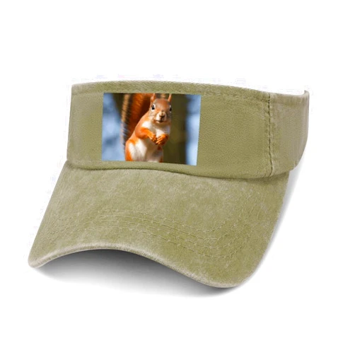 VTCTOASY Sun Visor Hat Cowboy Empty Top Sun Hat for Men Women Sunscreen Visor Cap Squirrel Funny Animal Sports Sun C