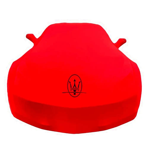 GHZYF Stretch Cotton Car Cover for Maserati Ghibli III (M157) Trofeo/S/S Q4/Modena/GT 2013-2021 2022 2023 Tailored Auto Cover Dust Resistant to Tugging Car Cover Auto Cover,Red-Thickened