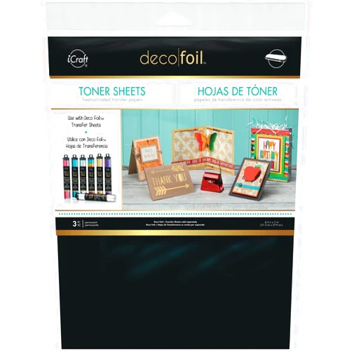 iCraft 3377 Deco Foil Toner Sheets, 8.5 Inches x 11 Inches, Black