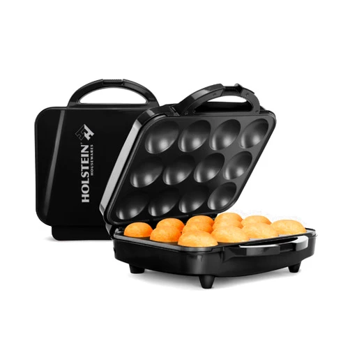 Holstein Housewares Non-Stick Maker, Makes 12 Cupcakes, for Birthdays, Holidays, or Special Occasions, Black