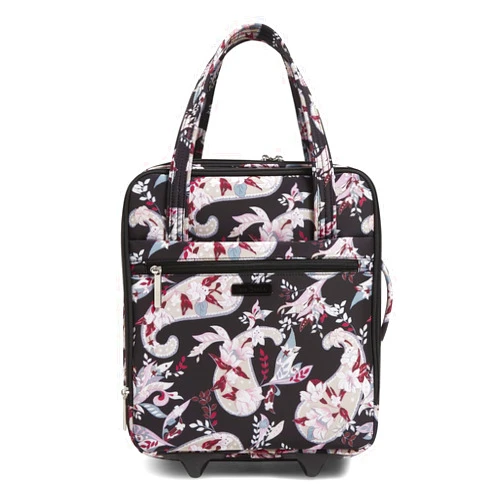 Vera Bradley Women's Softside Underseat Rolling Work Bag Luggage, Botanical Paisley, One Size