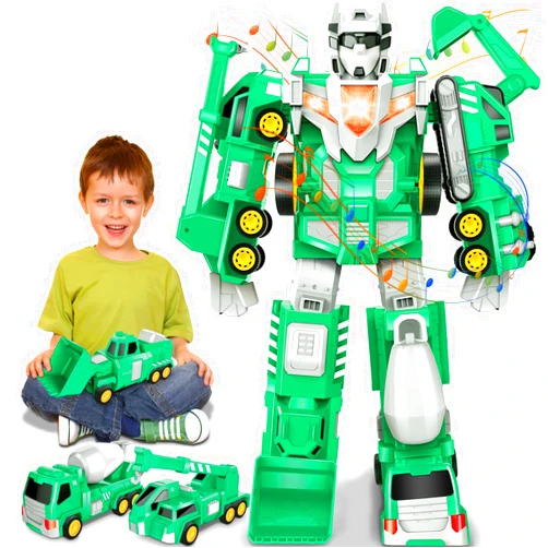 Laradola Toys for 3 4 5 6 7 8 Year Old - Transform Robot Kids Toys Cars | STEM Building Toddler for Ages 4-8 | 5 in 1 Construction Toys Christmas Birthday Gifts for Boy Girls