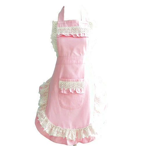 Hyzrz Lovely Home Work Adjustable Apron Cake Kitchen Cooking Women Girls Aprons With Pocket for Gift, Pink