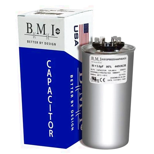 Replacement for Supco USA Upgrade for Supco Round Dual Run Capacitor - 80+5mfd 440v