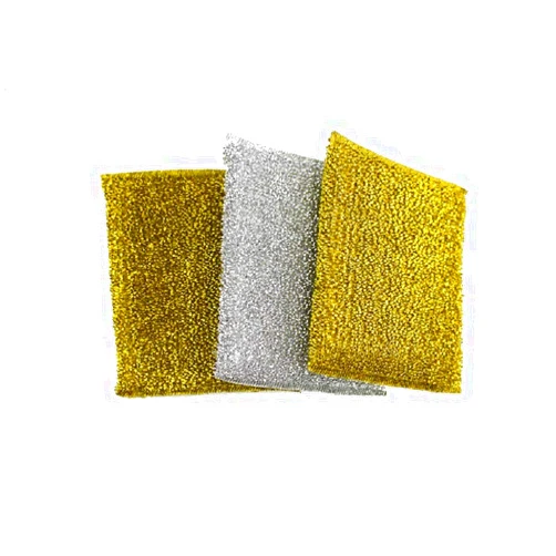 Shuiniba 6 Pack Non-Scratch Scrub Sponges Pads, Cleaning Scrub Sponge, Dish Wash Sponge, Kitchen Sponge, Multi-Use Heavy Duty Scrub Sponge - 3 Pieces Silver & 3 Pieces Gold