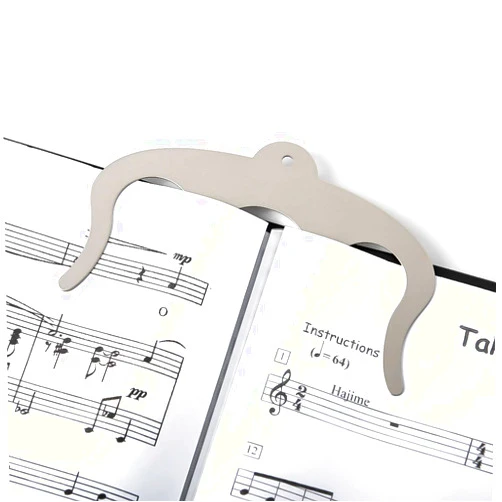 Shikaman Music Book Clip,Page Holder - Silver Sheet Music Holders,Cookbook Clip