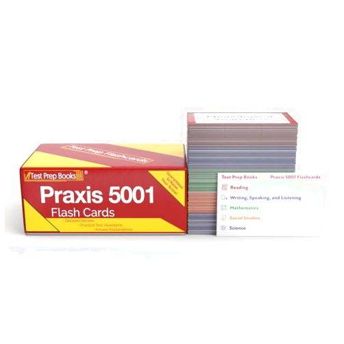 Test Prep Books Praxis Elementary Education Multiple Subjects 5001 Study Cards: Praxis 5001 Prep 2024-2025 with Practice Test Questions [Full Color Cards]