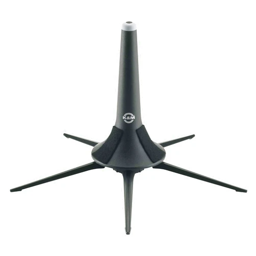 K&M - König & Meyer 15213.077.55 - Trumpet In-Bell 5 Leg Metal Stand and Holder - Professional Grade for all Musicians - Lightweight & Compact - Stable Secure Base - German Made - Black