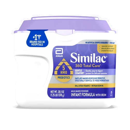 Similac 360 Total Care Gentle Comfort Baby Formula, Easy-to-Digest Formula, Has 5 HMO Prebiotics, Powder Infant Formula, 20.1-oz Tub