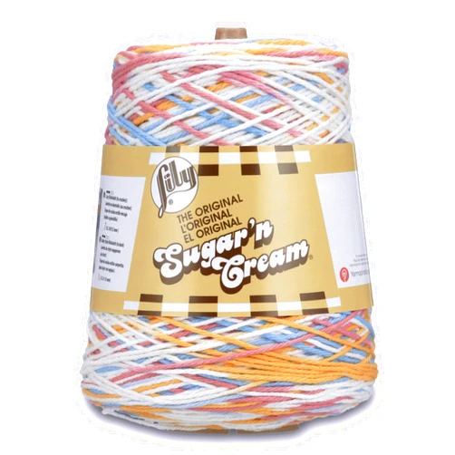 Lily - 10300202612 Sugar'n Cream Cotton Cone Yarn, 14 oz, Kitchen Breeze Ombre, 1 Cone