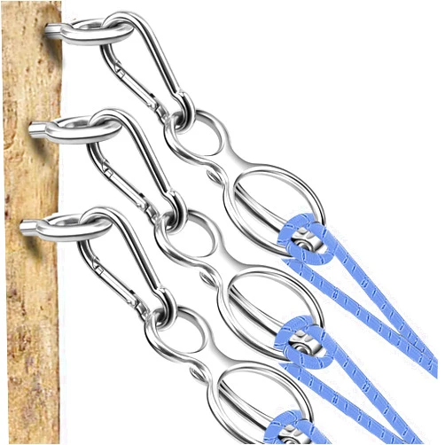 HDYEGY 3 Pcs Horse Tie Ring,Heavy Duty Stainless Steel Tie Ring Horse Training Equipment Horse Tack and Supplies with Eye Bolt,Quick snap,Humane and Safe Tie Way