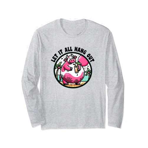 MNBOBS Thicc Girl Summer Let it All Hang Out Long Sleeve T-Shirt