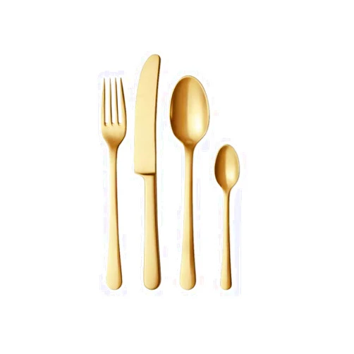 GEORG JENSEN COPENHAGEN COLLECTION 16 Piece Cutlery Set Matte Gold