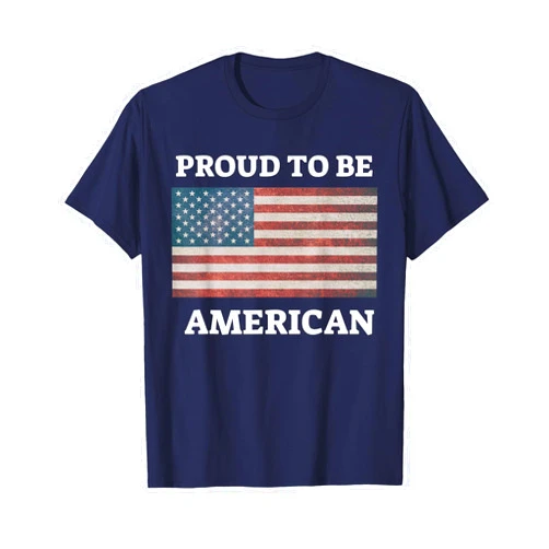 Patriotic American Designs Co. Patriotic USA Flag Proud To Be American Gift Citizen Veteran T-Shirt