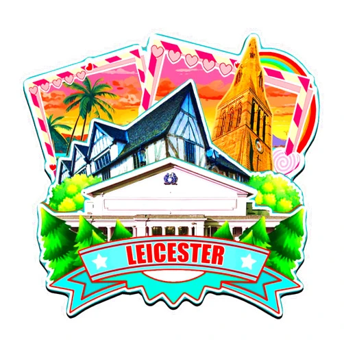 Orlybar Orlaybar Leicester UK Decorative Magnet 3D Refrigerator City Travel Souvenir Tourist Gifts Handmade Craft Fridge Magnet Home Decoration -4778