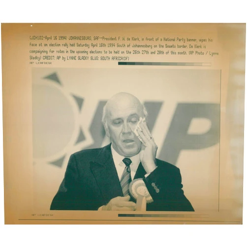 Vintage photo of F. W. de Klerk