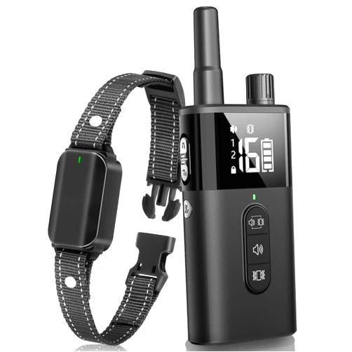 SODOG No Shock Dog Training Collar with Remote, Dog Vibration Collar with Controller Beep and Vibrate Only, Safe Lock Waterproof Rechargeable Vibrating Collars for Dogs(10-120 lbs)-No Prongs (Black)