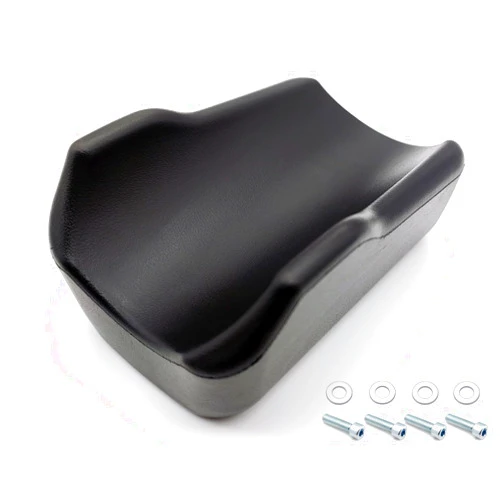 ForconMed Rollator Armrest Pad,rollator arm support,Padded armrest for upright walker and stand-up rollator,Mounting hole 135MM*37MM,Universal replacement Rollators parts.W/Hdwr (1Ea black)