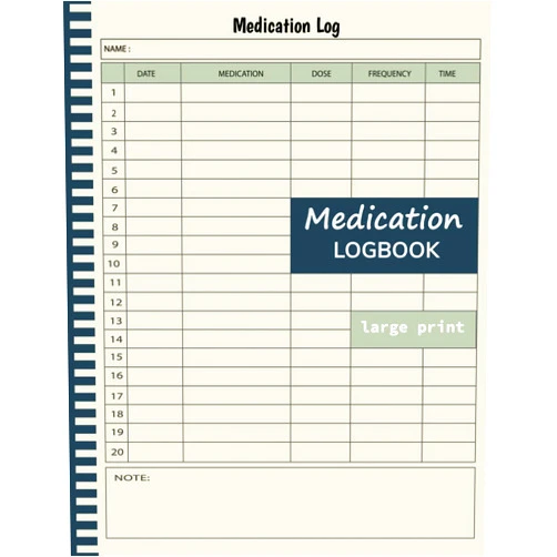 ERRB ERRB Medication Log Book: Simple Medication Tracker To Record Your Daily Medicine.