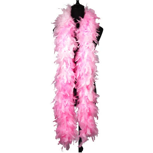 Wangruida wanruida 2 Yards 90g Pink Turkey Feathers Chandelle Boa Dancing Wedding Crafting Party Dress Up Halloween Decoratio