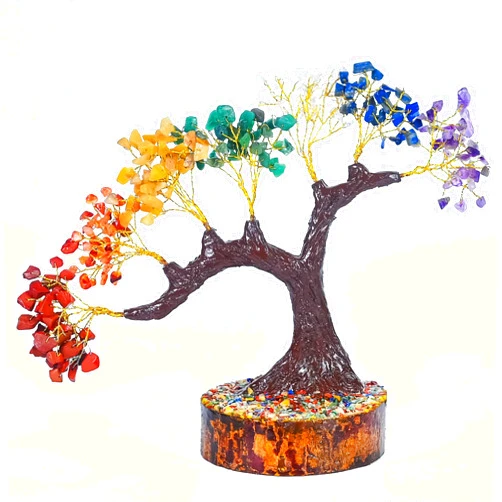 Crocon® 7 Chakra Bonsai Crystal Tree, Healing Crystals Home Decor | Spiritual Gift, Birthday Gifts Women, Mom, Sister | Housewarming Gifts New Home | Meditation Decor, Gift for Her Grandma