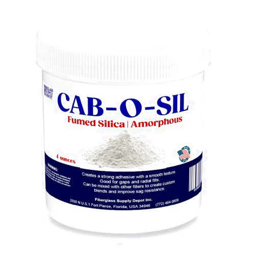 Fiberglass Supply Depot Cabosil Fumed Silica (4oz Jar) - Resin Thickener for Non-Saggy Putty - Advanced Epoxy Resin Thickener - Professional Thixotropic Agent for Smooth Epoxy