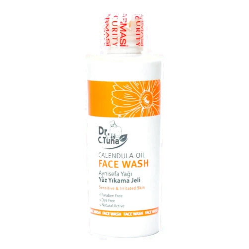 FARMASI DR. C. TUNA Calendula Oil Face Wash, Intensive and Long-Lasting Moisturizing, Soothing, Protective Shield for Skin, Sensitive & Dry Skin, Vegan, 3.4 fl oz / 100 ML