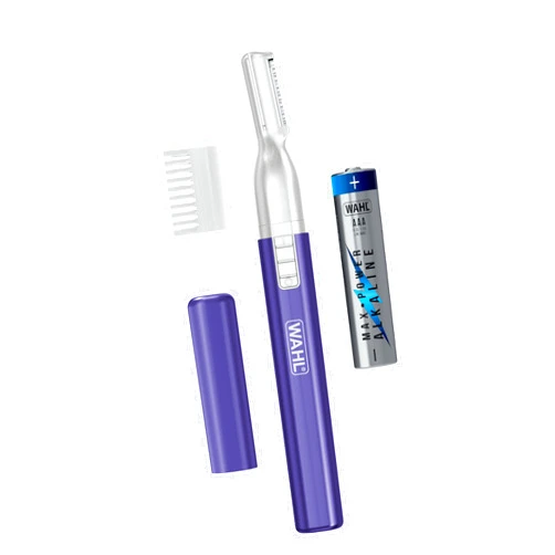 Wahl Clean & Confident Female Battery Pen Trimmer with Rinseable Blades for Eyebrows, Facial Hair, & Light Grooming- Hygienic Grooming & Easy Cleaning with Battery Included - Model 5640-100