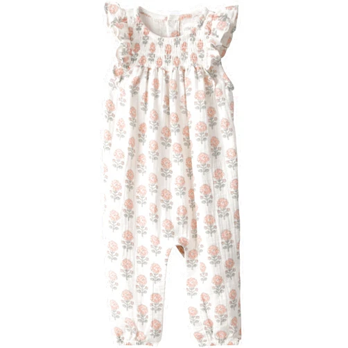 little planet by carter's unisex-baby Waffle Knit Button-Front Jumpsuit made with Organic Cotton