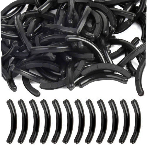 FANDAMEI 100 Pieces Eyelash Curler Refills Pads, Black Eyelash Curler Pads Replacement Pads for Universal Eyelash Curler