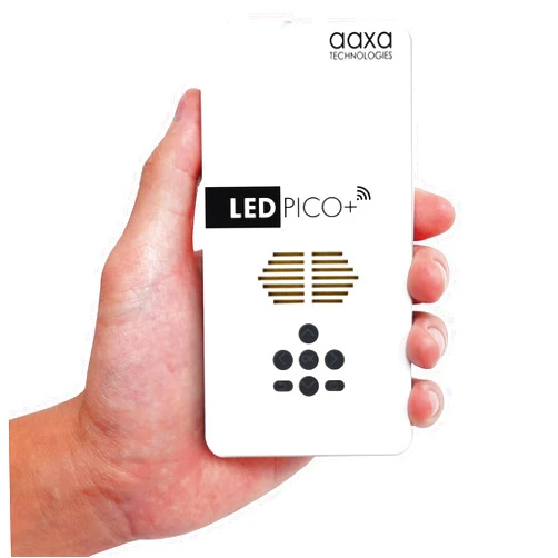 AAXA Technologies AAXA LED Pico+ MAX Mini Projector, 2.7 Hour Battery, DLP Native 1080P, Wireless Mirroring, Mini-HDMI, Media Player & Speakers, Bluetooth, Micro SD/USB, Pocket Size Portable Movie/Cookie Projector
