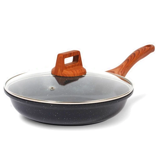 ESLITE LIFE Nonstick Ceramic Frying Pan Skillet with Lid, Non-Toxic Egg Omelette Kitchen Cooking Pans Compatible with All Stovetops (Gas, Electric & Induction), PTFE & PFOA Free (Black, 11