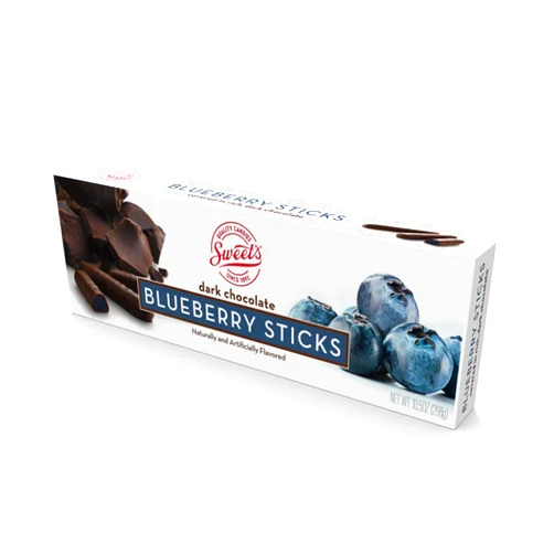 CandyKorner Sweet Candy Dark Chocolate Blueberry Sticks - 10.5 Ounce Box - By CandyKorner