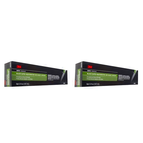 3M 08008 Black Super Weatherstrip Adhesive Tube, 5 oz (2 Pack)