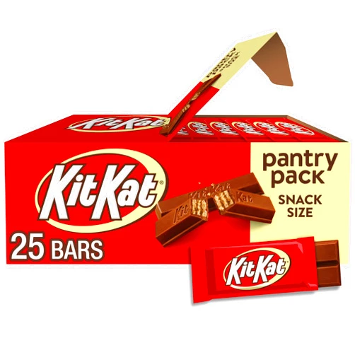KIT KAT Milk Chocolate Wafer Snack Size, Candy Pantry Pack, 12.25 oz (25 Pieces)