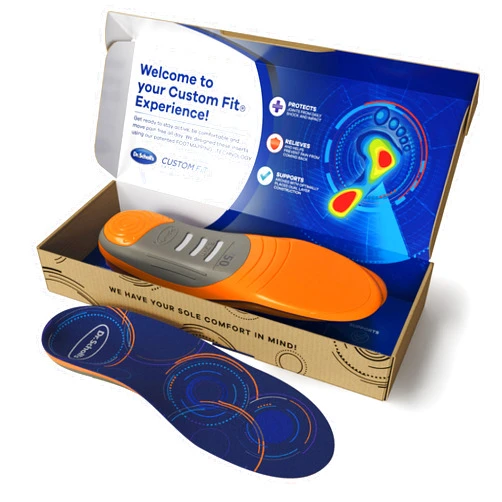 Dr. Scholl's Custom FiT Comfort Insoles, Low Arch Support Shoe Inserts for Women Size 9.5-10 | Men 8.5-9, Full Length Insoles Men Women, Superior All Day Comfort and Plantar Fasciitis Relief CF750