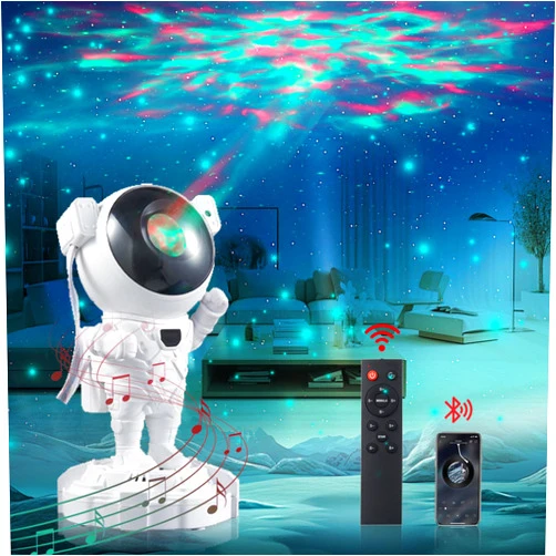 Wamnexti Astronaut Galaxy Starry Lamp with Timer for Bedroom, Nebula Aura Star Night Light Projector, Remote Control, 360° Adjustable, Gifts for Christmas Birthdays Party, Home Decor