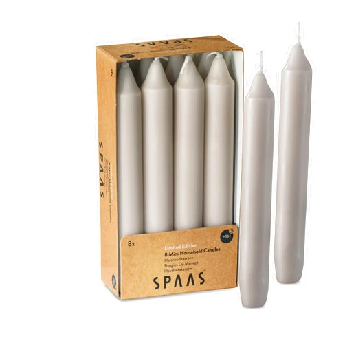 Tribello Straight Beige Candlesticks - Pack of 8 6