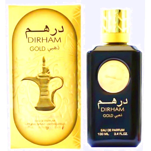 Ard Al Zaafaran Dirham Gold Eau de Perfum 100ml Oriental perfume, Transparent